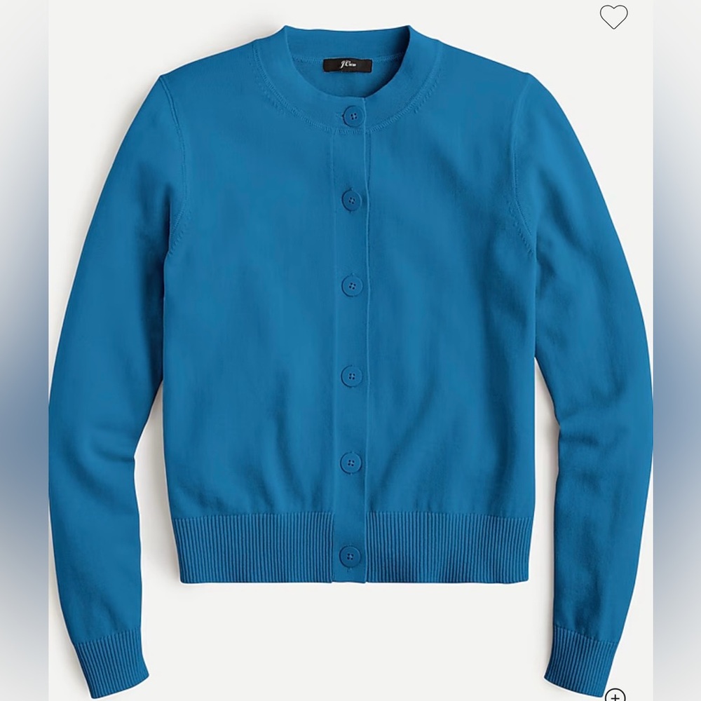 NWT JCrew Cardigan sweater in cotton crepe, small